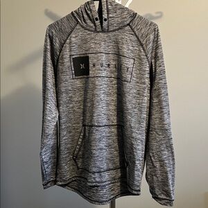 Hurley Black and Gray Men's Hoodie